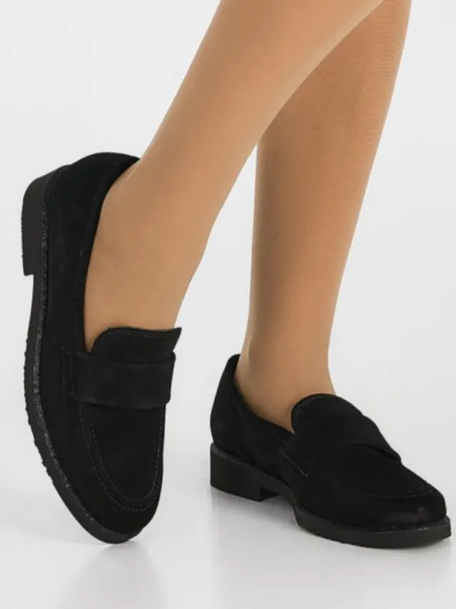 Gabor Μοκασίνια-Loafers Γυναικείο δέρμα Nubuck Μαύρο GAB/95310 17-SCHWARZ 2