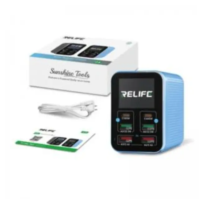 Πολυφορτιστής Πάγκου Relife Q4 με 6 Θύρες USB A & USB C PD/ QC 72W N68244 3