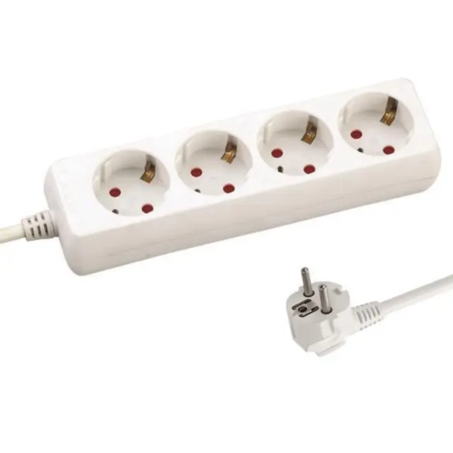 EUROLAMP ΠΟΛΥΠΡΙΖΟ ΜΕ ΚΑΛΩΔΙΟ 3X1,5MM 5M ΜΕ ΠΡΟΣΤΑΣΙΑ ΕΠΑΦΩΝ 4