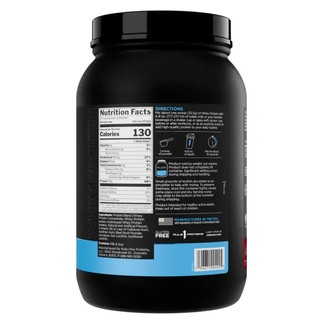 Rule1 Whey Protein Strawberries and Cream, 2 lbs 2