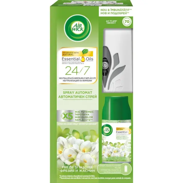 Airwick Συσκευή Ψεκασμού Essential Freesia&Jasmine 250ml