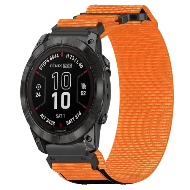 Nylon Hook Λουράκι για Garmin Fenix 3/5x/3hr/5x Plus/6x/6x Pro/7x/8/9 (51mm)-Orange OEM