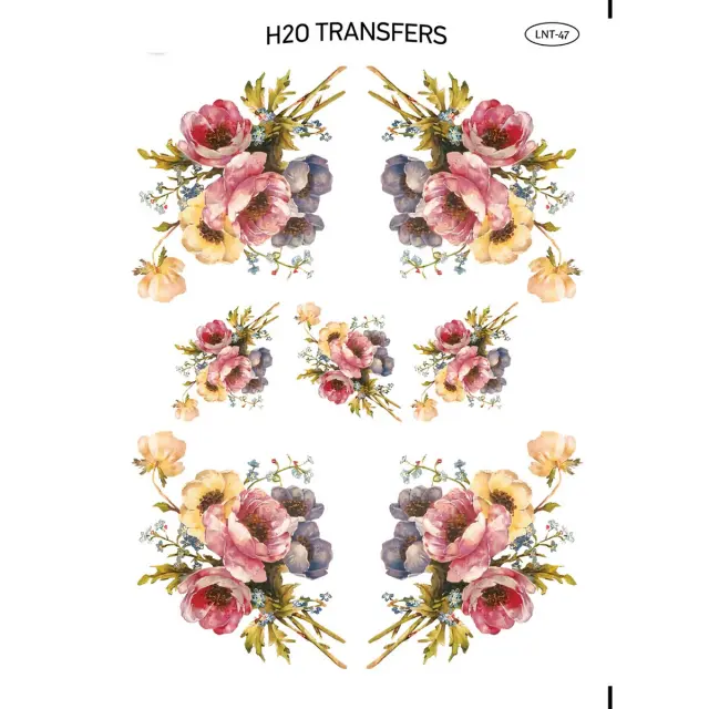 Χαρτί Easy Transfer, Μπουκέτα παιώνιες, LNT-47, 25x35cm