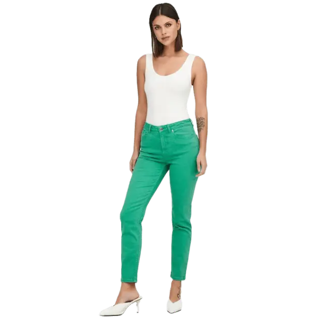 Only Emily Ψηλόμεσο Γυναικείο Jean Παντελόνι σε Slim Εφαρμογή Πράσινο