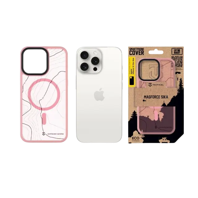 Tactical MagForce Hyperstealth Sika Cover for Apple iPhone 15 Pro Max Pink Panther 3