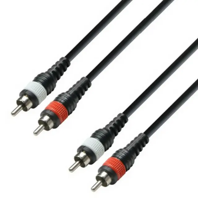 Adam Hall K3TCC0300M 3Star Series Καλώδιο Audio 2xRCA - 2xRCA 3m Μαύρο