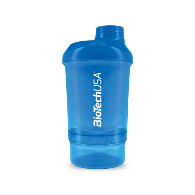 BioTechUSA Shaker Wave+ Nano – 300ml (+150ml) Blue
