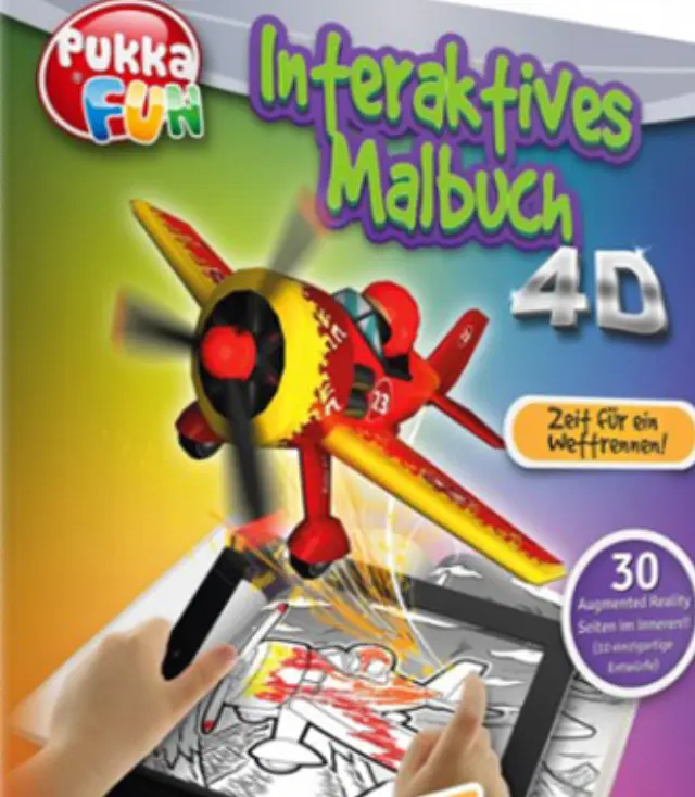 PUKKA FUN Βιβλίο ζωγραφικής 4D επαυξημένης πραγματικότητας, Race Day
