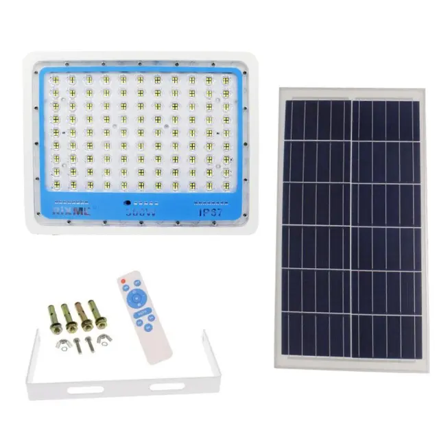 Led Αδιάβροχος Ηλιακός Προβολέας 300W 31680LM με Πάνελ και Τηλεχειριστήριο Rixme RZSL-C300W
