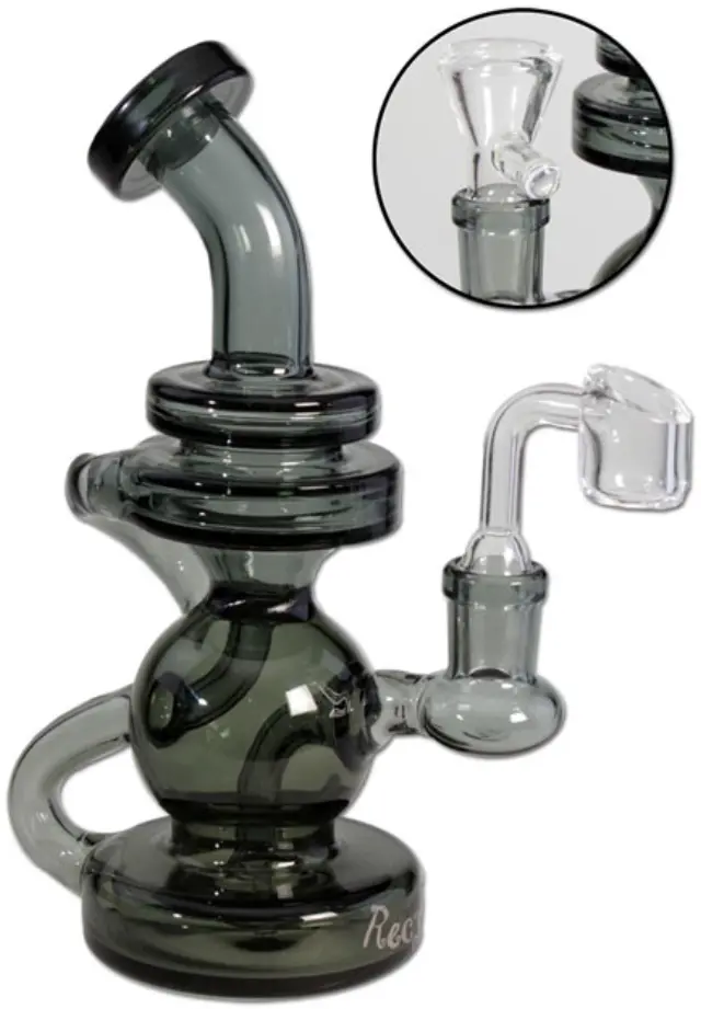 Γυάλινο Herb/OIL Bong Blaze Recycle Diffuser Μαύρο 19cm