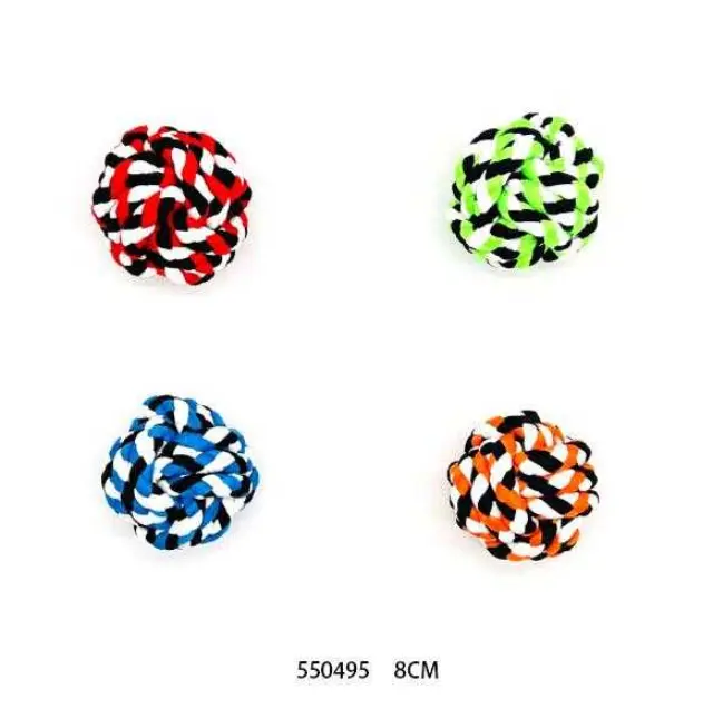 Παιχνίδι σκύλου μπάλα από σχοινί - 8cm - 12pcs - 550495 2