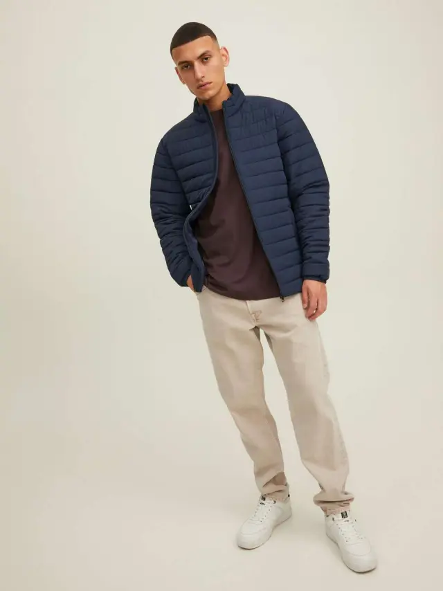 JJERECYCLE PUFFER COLLAR NOOS Navy Blazer 2