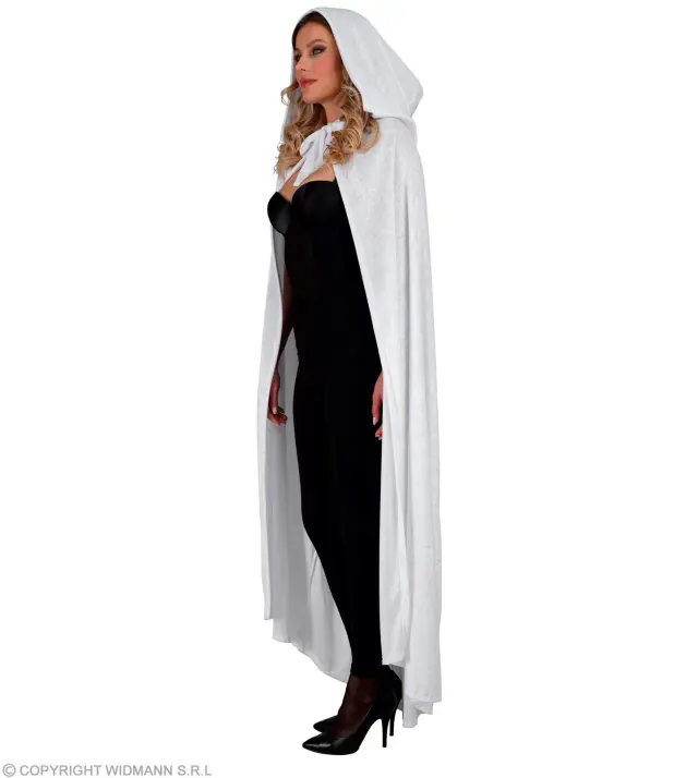 Αποκριάτικη Κάπα Velvet Λευκή 140εκ (Widmann) (W-21414) 2