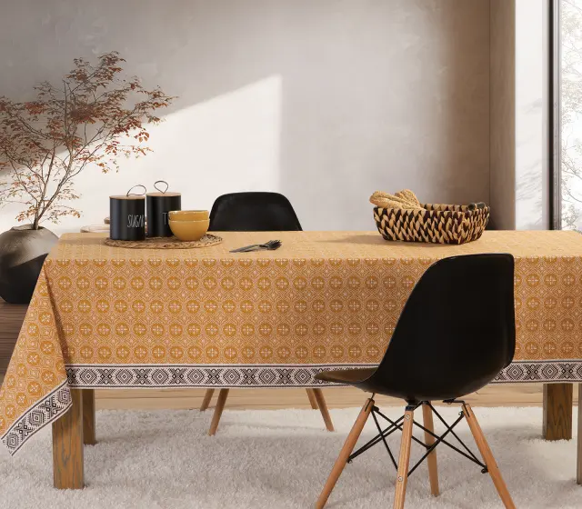 Nef-Nef Homeware Τραπεζομάντηλο Αλέκιαστο Jeneria 140x140 Mustard
