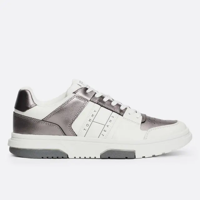 Tommy Hilfiger - Γυναικεία Sneakers Th The Brooklyn Metallic EN0EN02591-TRH Λευκό - 41