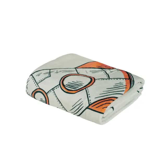 Κουβέρτα Αγκαλιάς 80Χ110 300gsm Fun Das Home 4912 Blue-Grey-Orange 100% Πολυέστερ