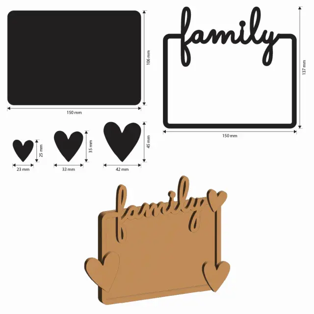 Διακοσμητικά σχέδια MDF, Stamperia, Family, Κάρτα 2