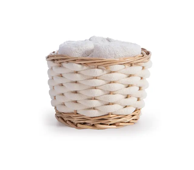 ΚΑΛΑΘΑΚΙ BORRA ΜΕ ΛΑΒΕΤΕΣ ΣΕΤ 5ΤΜΧ NEF-NEF HOMEWARE CREAM
