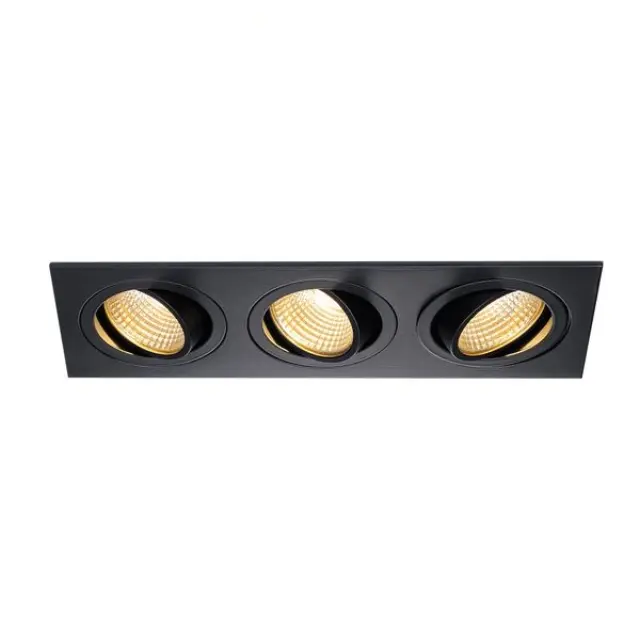 NEW TRIA 3 DL SQUARE Set, 3x6W, 2700K, 38°, matt black