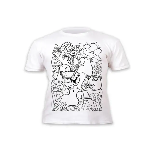 Splat Planet Πλενόμενο t-Shirt Ζωγραφικής με Μαρκαδόρους: Capybara 9-11 ετών