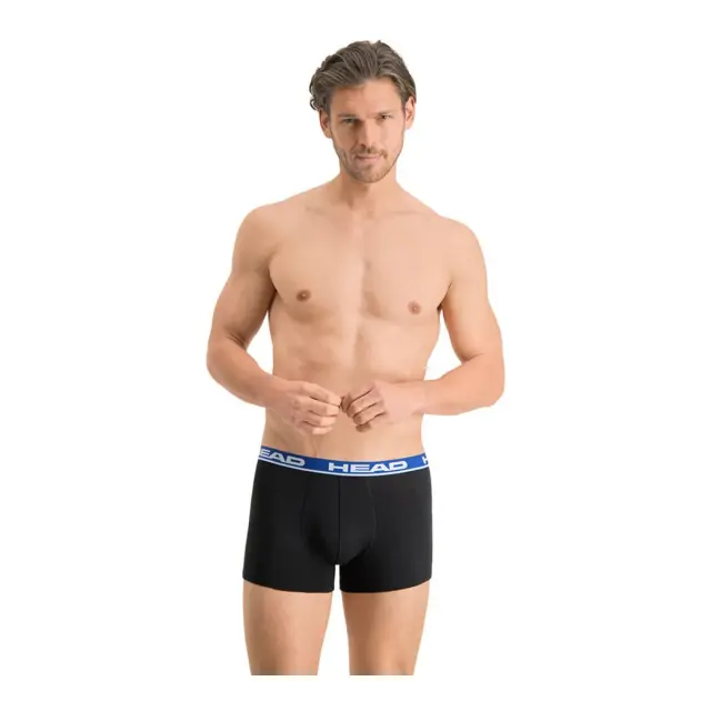 HEAD Ανδρικό Boxer Super Soft Cotton - Διπλό Πακέτο, Χρώμα Μαύρο-Μπλε 2