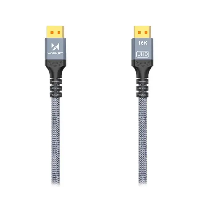 Wozinsky WPS-16AYL3S DisplayPort 2.1 80Gb/s 16K@60Hz 8K@120Hz 4K@240Hz HDR HDCP DSC 3m Black