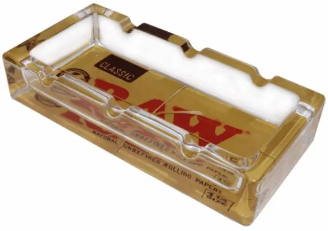 Raw Classic Pack Glass Ashtray - Τασάκι Raw 15,5x8cm 2