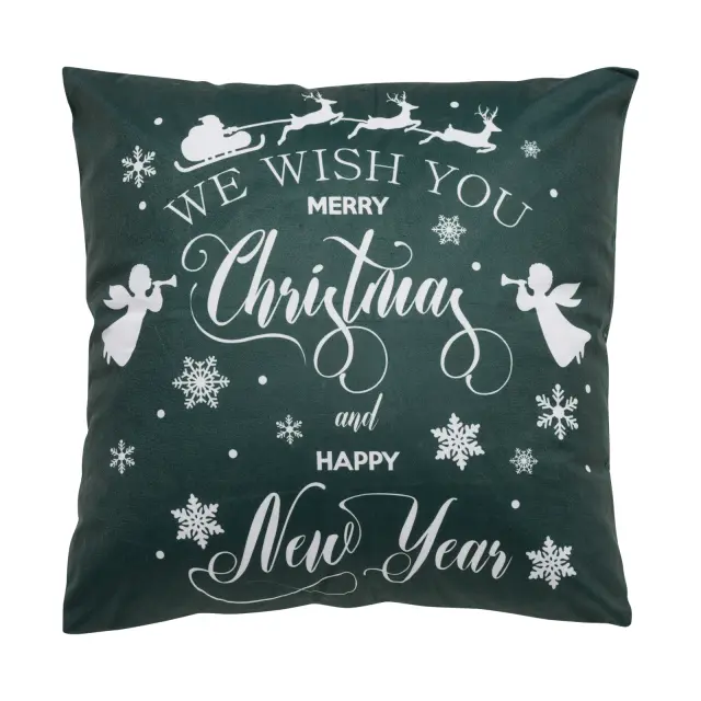 Διακοσμητικό Μαξιλάρι 45Χ45 Με Γέμιση Christmas Das Home 0771 Green 100% Πολυέστερ