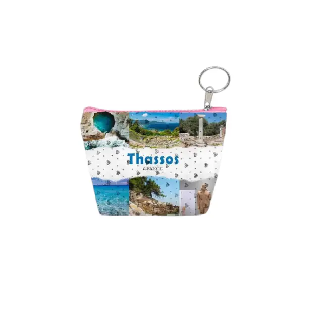 Πορτοφόλι Souvenir μπρελόκ mini - Σετ 10pcs - PVC - Thassos - 11*7*4cm - 871813