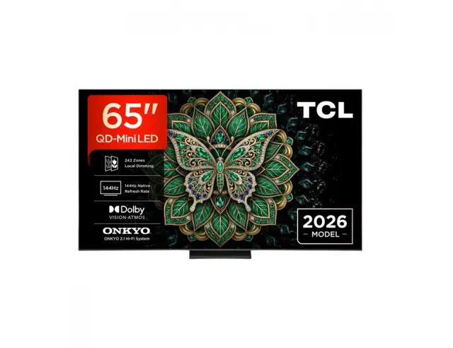 Smart TV 65'' TCL 65C6K Pro QD-MiniLED - Ανάλυση 4K UHD (3840 x 2160) - AI - Dolby Vision & Atmos - HDR10+ - Δέκτες DVB-T/T2, DVB-C, DVB-S/S2 - HDMI, USB, Wi-Fi, Bluetooth 65C6K Pro