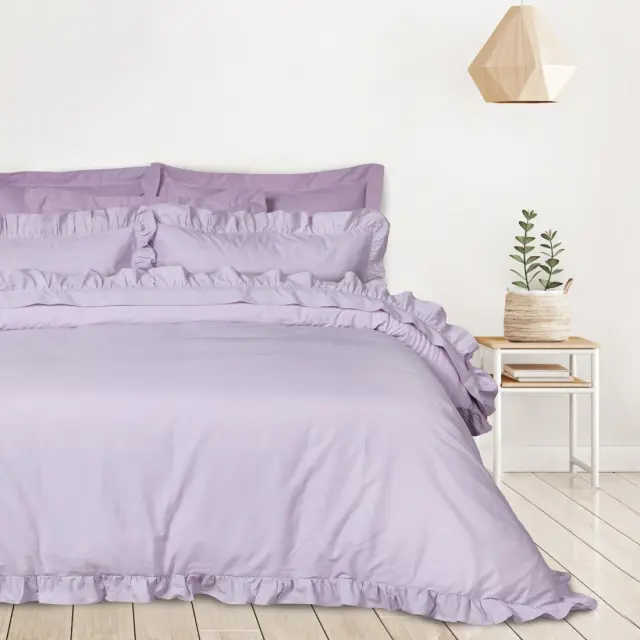 Σετ Σεντόνια 240x270 Υπέρδιπλα Daily Das Home 3167 Lilac 100% βαμβακερόΧωρίς Λάστιχο