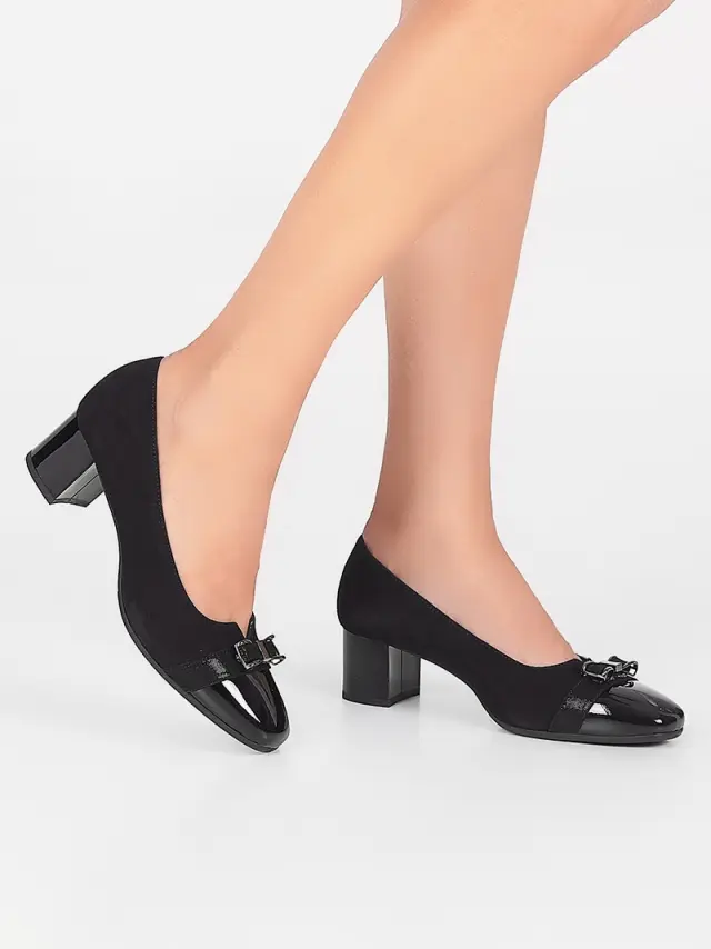 Soffice Sogno Γόβες Γυναικείο δέρμα Nubuck/δέρμα λουστρίνι Μαύρο ASS/9632 NERO 2