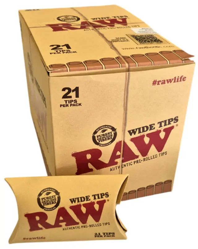 RAW Pre-Rolled Wide Tips Τζιβάνα - Φαρδιά Προτυλιγμένη 20τεμ.