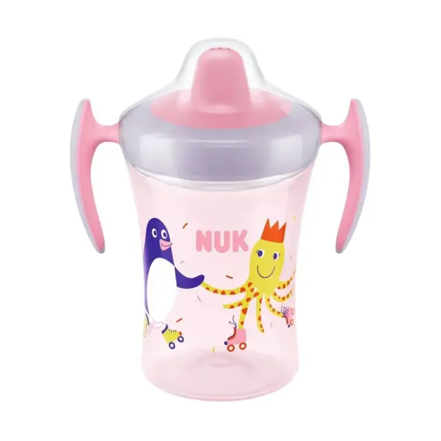 NUK TRAINER CUP 6+Μ (10,751,140) 230ML ΡΟΖ ΠΙΓΚΟΥΙΝΟΣ/ΧΤΑΠΟΔΙ