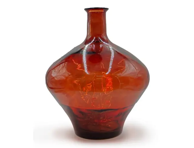 Διακοσμητικό Βάζο Glass Drops Cherry Cream Meguino (4638DB738) Από ανακυκλωμένο γυαλί, Χωρητικότητας 20.5L, Διαστάσεων Ø 37 x Υ 46cm, Terracota 4638DB738 2