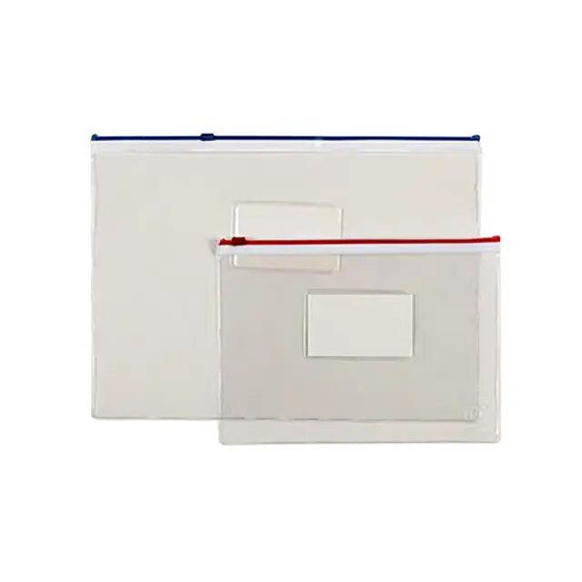 Officepoint Διαφανείς θήκες Α5 με zip χρωματιστές (MAG-3450500-02) (OFPMAG-3450500-02)
