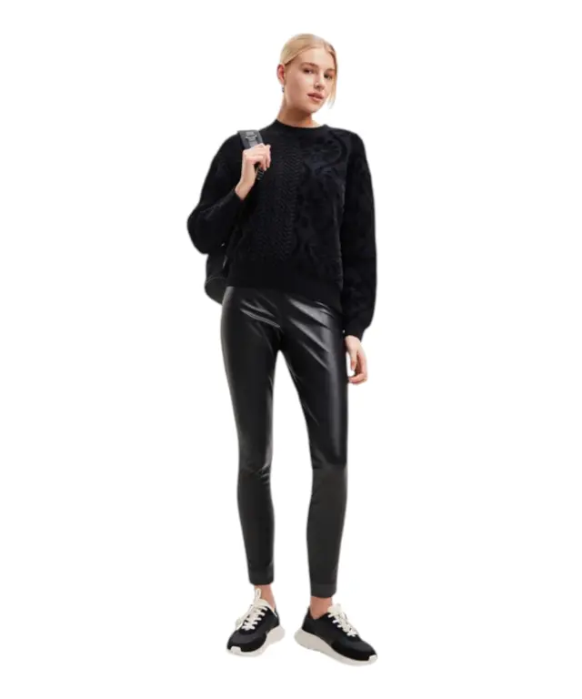 Desigual - Γυναικείο Πλεκτό Zιβάγκο Shasa Loose Fit 23WWJF50-2000 Μαύρο - XL 2