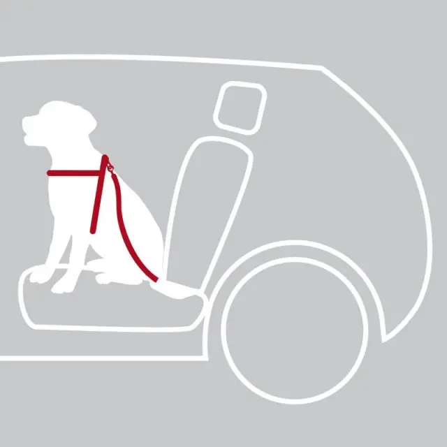 Trixie Car Harness Ζώνη Ασφάλειας Αυτοκινήτου Σκύλου Medium Μαύρη 50-70cm/25mm 3