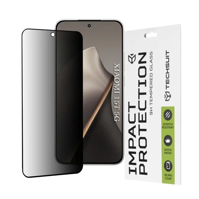 Techsuit - 111D Privacy Full Glue - Xiaomi 15T - Black