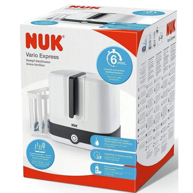 NUK Vario Express Steam Sterilizer Αποστειρωτής Ατμού 1 Τεμάχιο