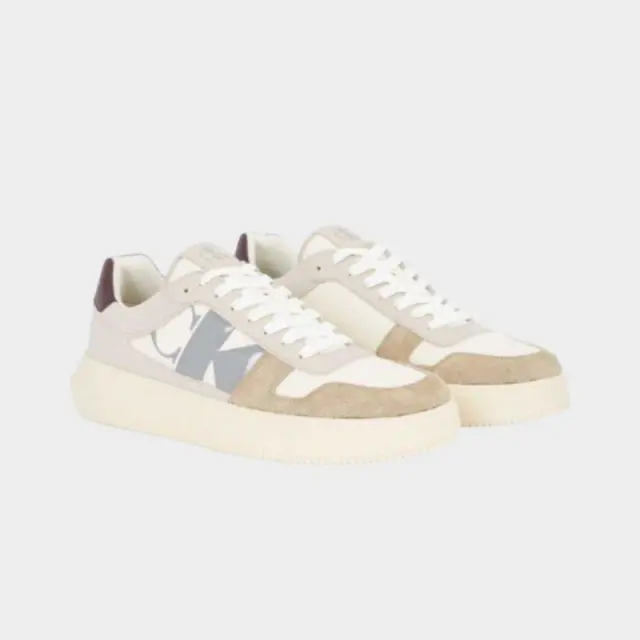 Calvin Klein - Cupsole Mono Lth Ανδρικά Chunky Sneakers YM0YM01122-0HI Μπεζ - 45