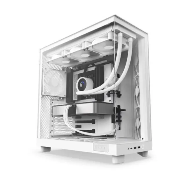 NZXT PC Case H6 Flow ATX Midi Tower White (CC-H61FW-01)