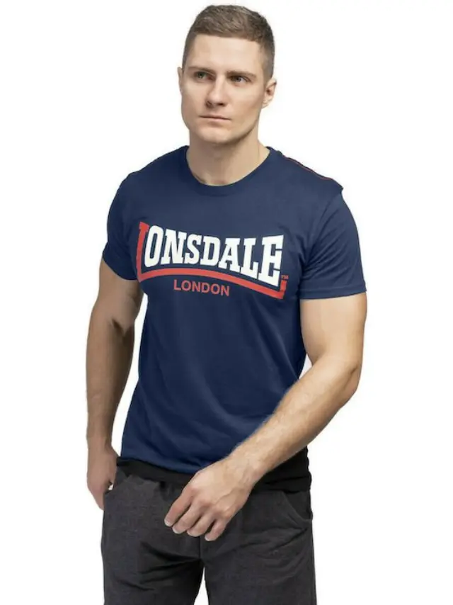 LONSDALE LOGO TWO TONE ΑΝΔΡΙΚΗ ΜΠΛΟΥΖΑ BLUE 2
