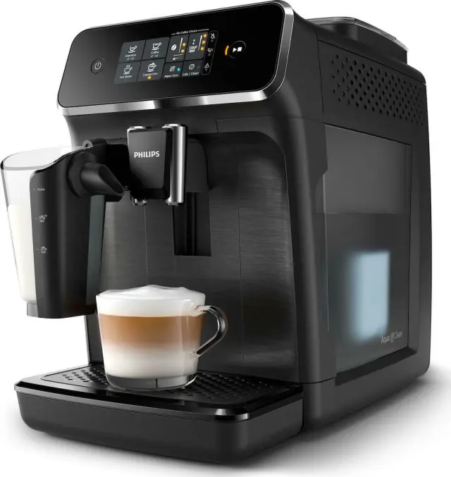 Philips EP2230 Series 2200 Αυτόματη Μηχανή Espresso 1500W Πίεσης 15bar για Cappuccino με Μύλο Άλεσης Μαύρη