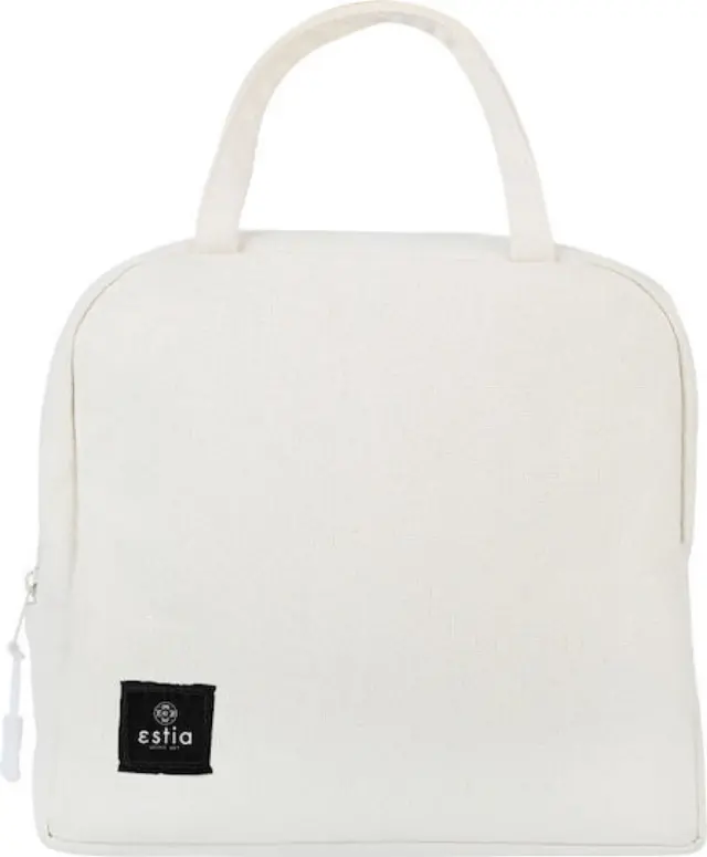 Estia Ισοθερμική Τσάντα Χειρός Save the Aegean 6 λίτρων Lily White Μ20 x Π14 x Υ27εκ.