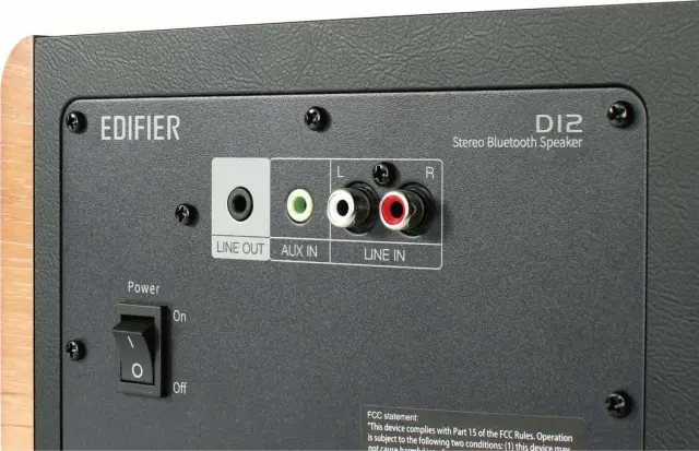Edifier D12 Αυτοενισχυόμενο Ηχείο με Bluetooth (Τεμάχιο) Καφέ 3