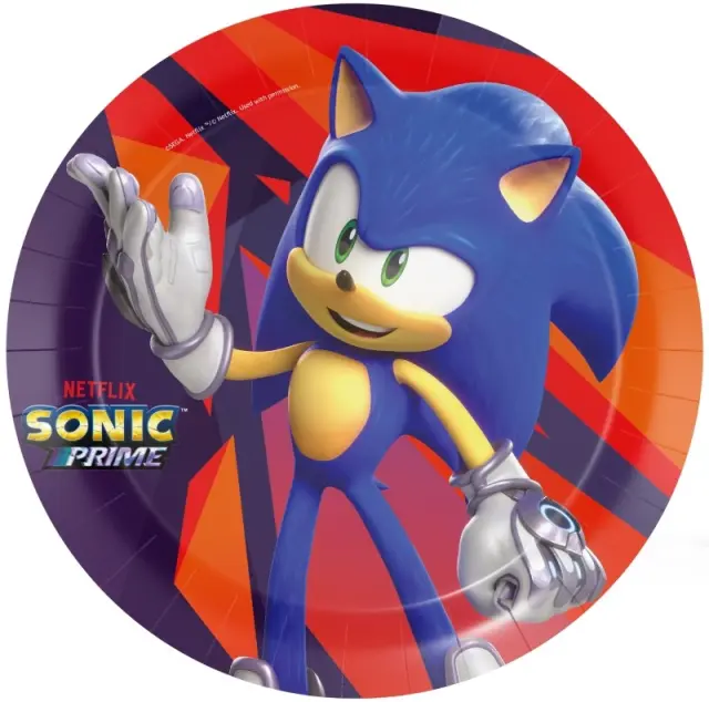 Πιάτα Χάρτ. 23εκ Sonic / 8 τεμ