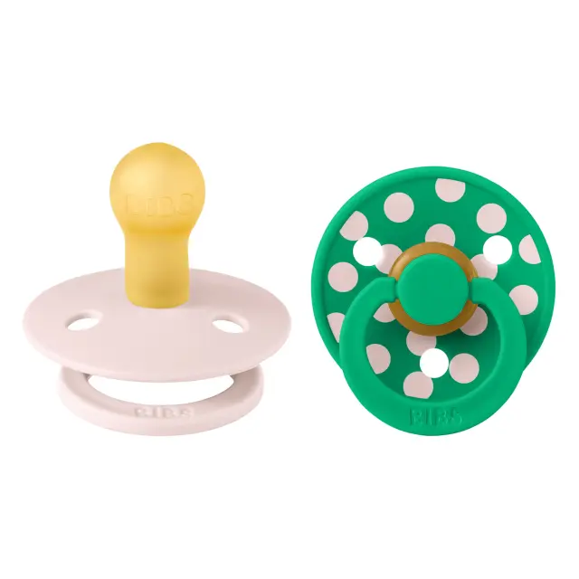 BIBS – STUDIO COLLECTION ΣΕΤ ΠΙΠΙΛΕΣ 2ΤΜΧ – POLKA DOT CACTUS/BABY PINK – ΣΤΡΟΓΓΥΛΗ No1