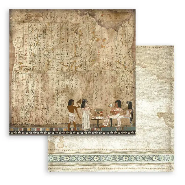 Χαρτιά scrapbooking 10τεμ, 20.3×20.3cm Stamperia, Maxi Background, Land of Pharaohs 3