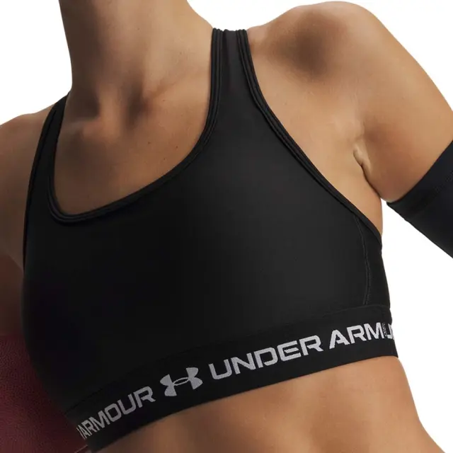 Under Armour Women's Crossback Mid Bra Μαύρο - Άσπρο 1361034-011 (Under Armour) 3